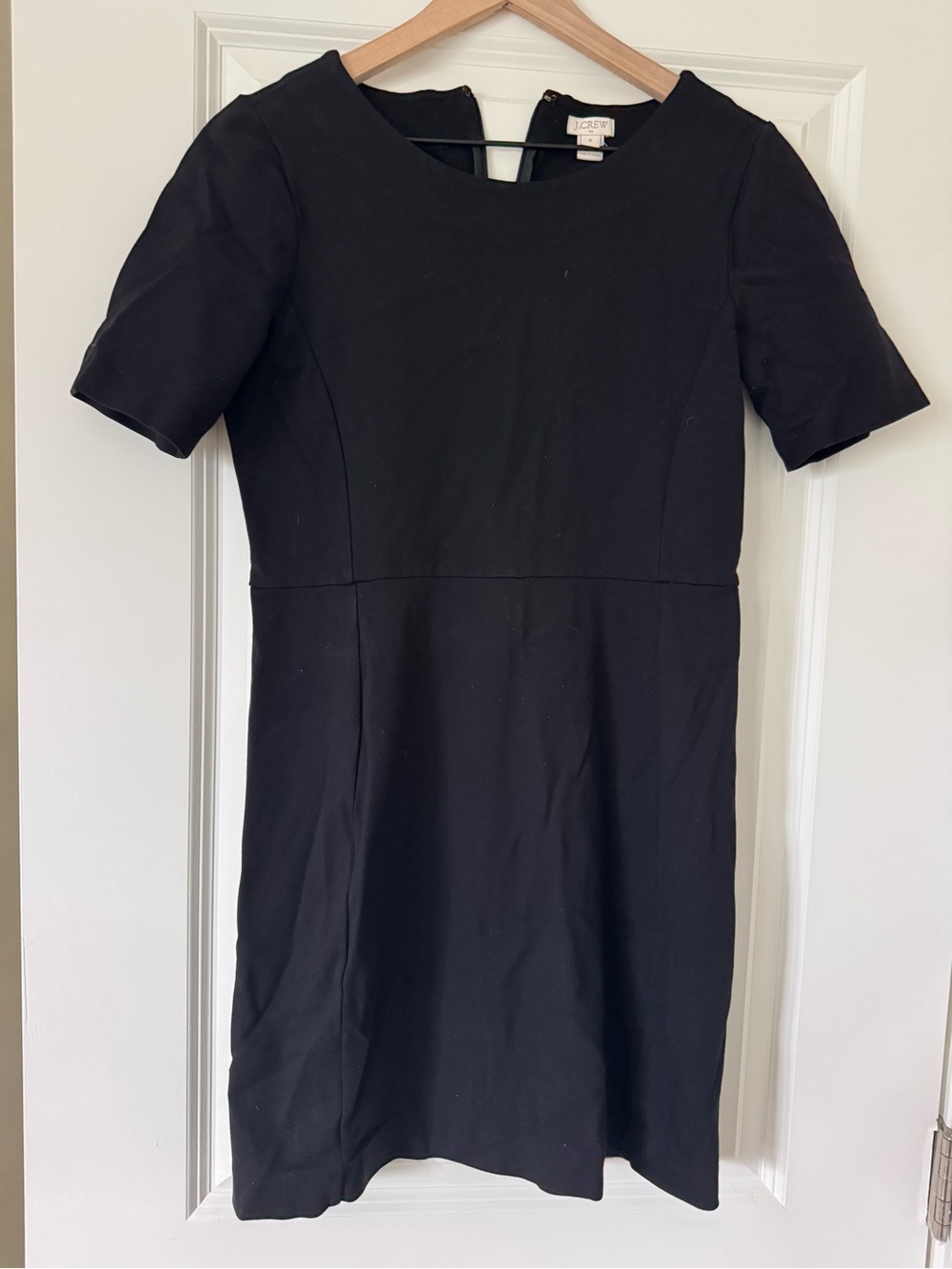 J. Crew Black Stretch Work Dress Size 4